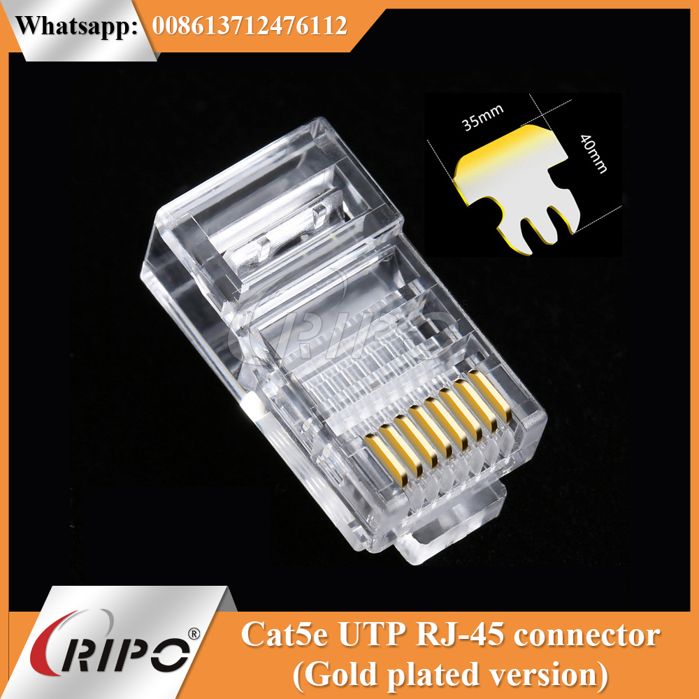 Cat5e UTP RJ-45 connector (Gold plated version)
