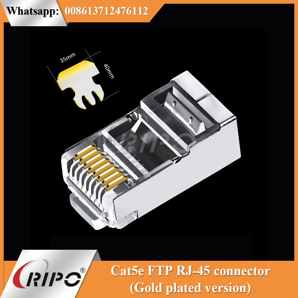 Cat5e FTP RJ-45 connector (Gold plated version)