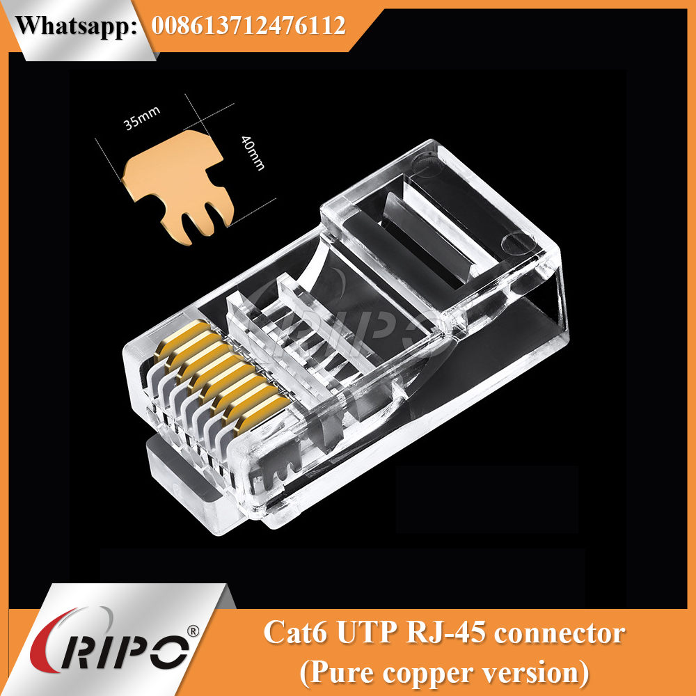 Cat6 UTP RJ-45 connector (Pure copper version)