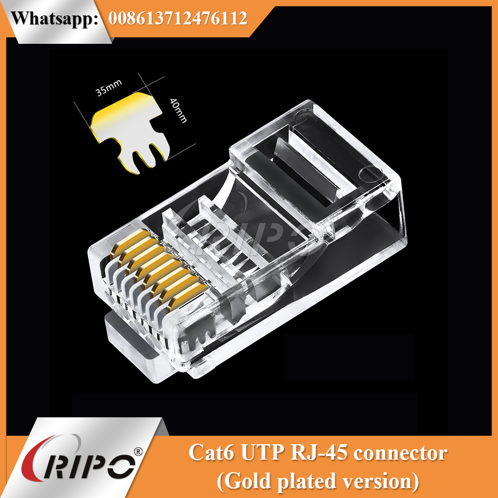 Cat6 UTP RJ-45 connector (Gold plated version)