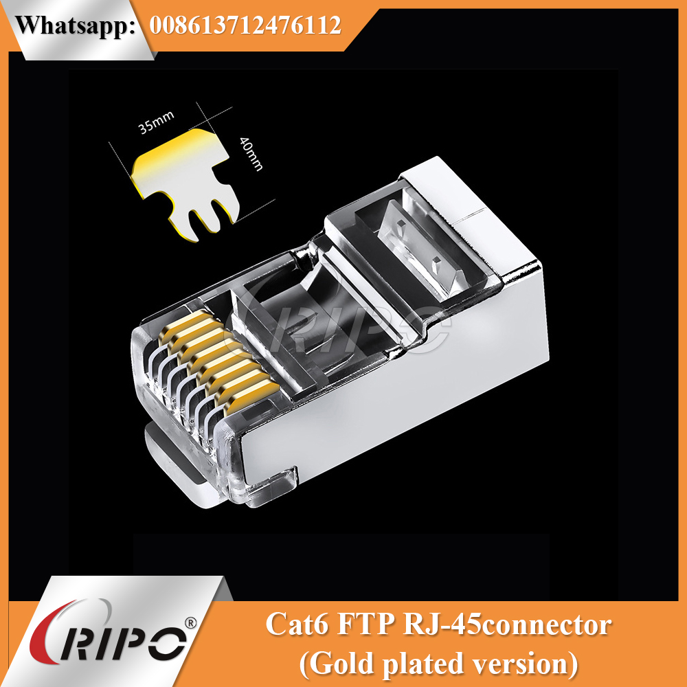 Cat6 FTP RJ-45 connector (Gold plated version)
