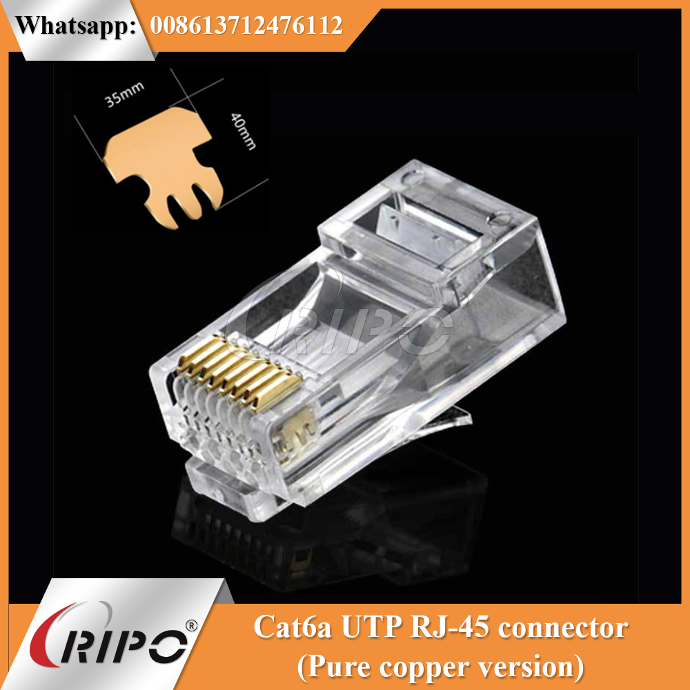 Cat6a UTP RJ-45 connector (Pure copper version)