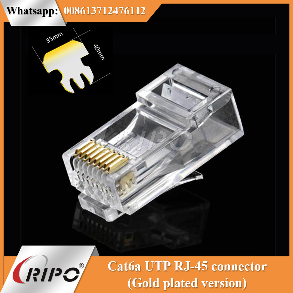 Cat6a UTP RJ-45 connector (Gold plated version)